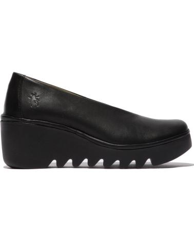 FLY LONDON BESO 246 - KEILSCHUH AUS LEDER - SCHWARZ NEGRO