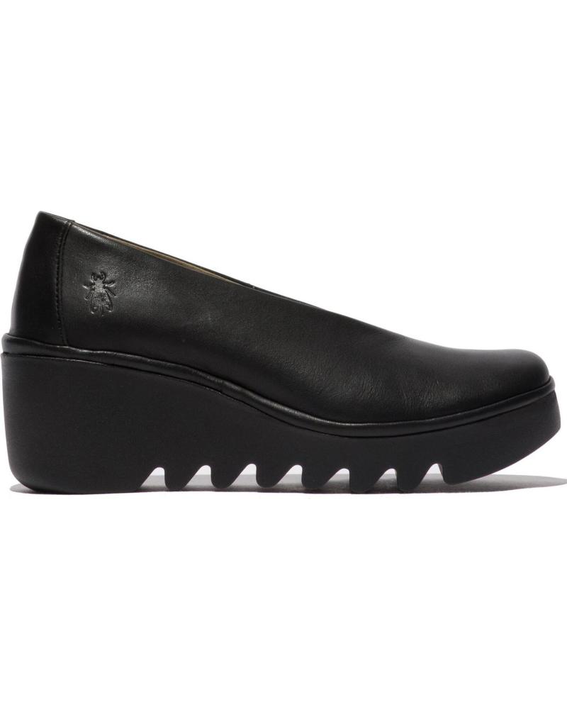 FLY LONDON BESO 246 - KEILSCHUH AUS LEDER - SCHWARZ NEGRO