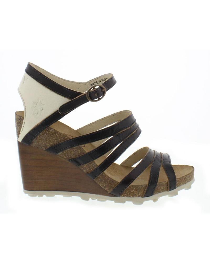 FLY LONDON SANDALIA CUÑA ANKE 617 NEGRO NEGRO