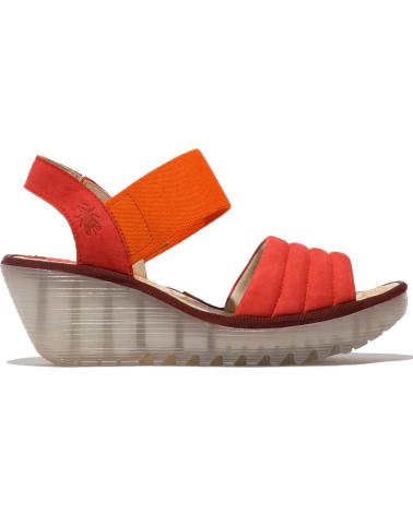 FLY LONDON YIKO 414 - SANDALIA DE CUÑA NARANJA NARANJA