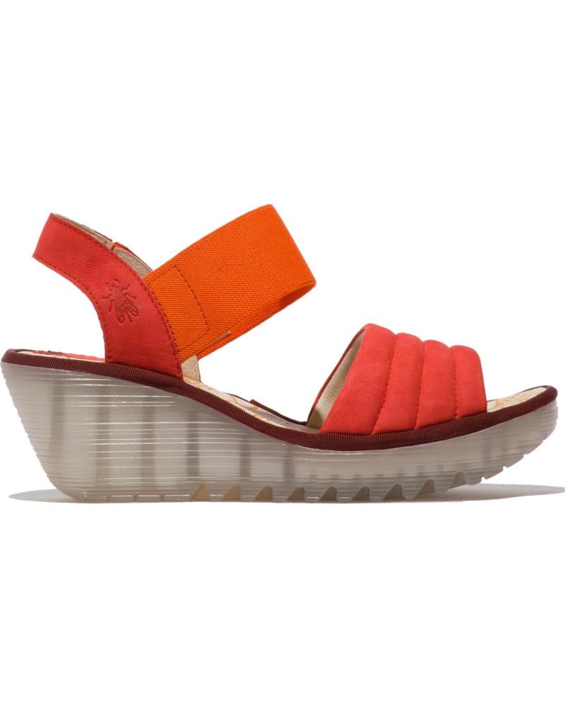 FLY LONDON YIKO 414 - SANDALIA DE CUÑA NARANJA NARANJA