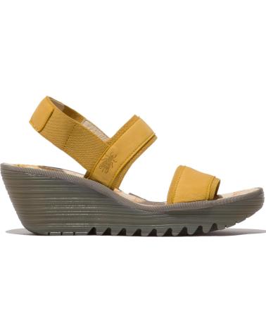 SANDALIA DE CUÑA FLY LONDON YACO 416 - AMARILLO AMARILLO