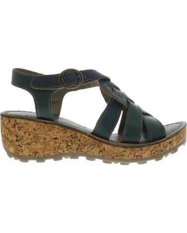 FLY LONDON SANDALIA DE CUÑA GRIN LOW NEGRA NEGRO