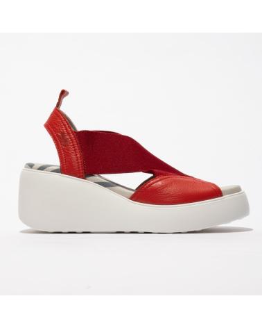 FLY LONDON SANDALIA CUÑA DAIF 216 ROJA ROJO
