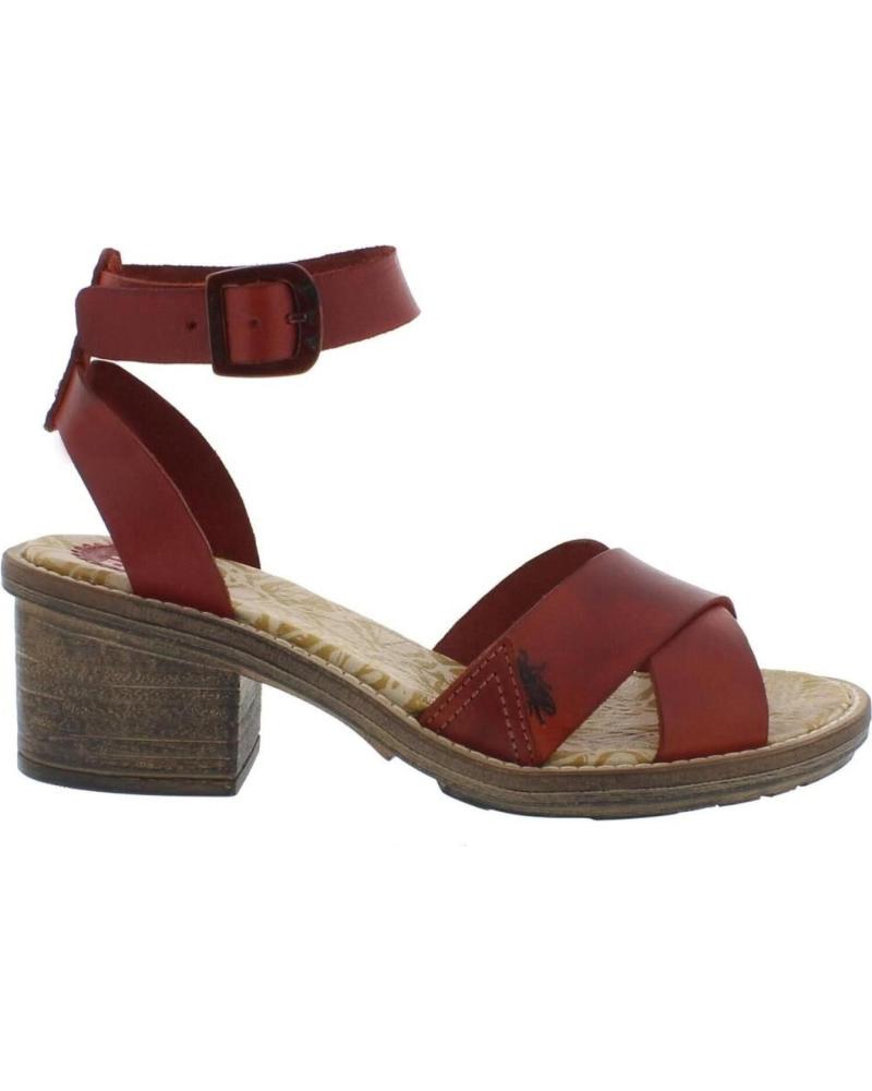 SANDALIA FLY LONDON CERA 634 TACÓN - ROJO ROJO