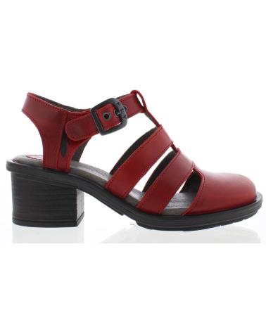 SANDALIA FLY LONDON CAHY TACÓN - ROJO ROJO