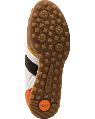 ZAPATILLA URBANA ART COMPANY CROSS SKY 1109 BLANCO AMARILLO NARANJA NEGRO