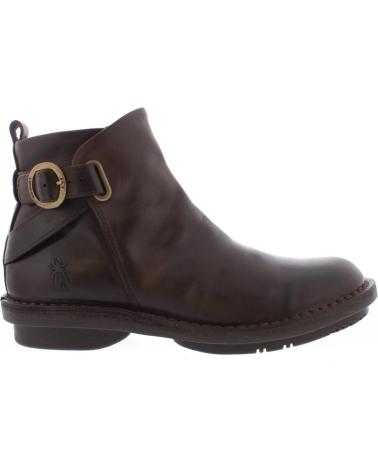 FLY LONDON BOTA FICO MARROM - BOTIM DE COURO COM FIVELA MARRóN