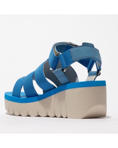 FLY LONDON YOJI WEDGE SANDAL - BLUE AZUL