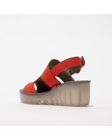 FLY LONDON SANDALIA DE CUÑA BAIF 585 ROJA ROJO