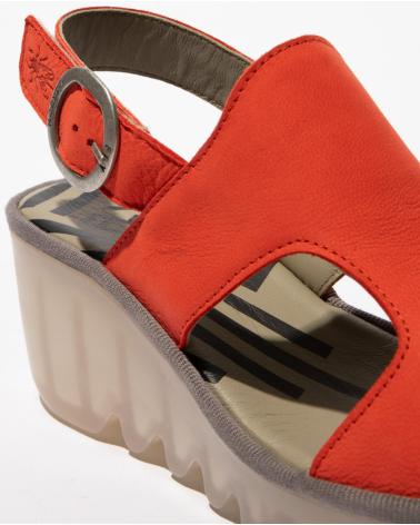 FLY LONDON SANDALIA DE CUÑA BAIF 585 ROJA ROJO