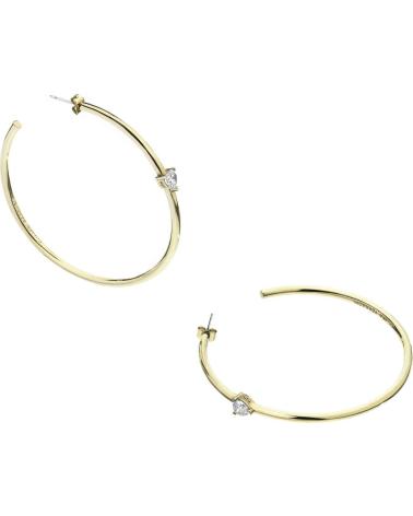 CHIARA FERRAGNI J19AWD06 HOOP EARRINGS WITH SQUARE GEM