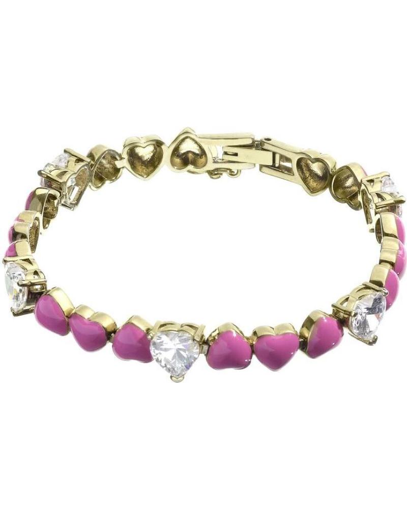 CHIARA FERRAGNI J19AWD07 BRACELET WITH PINK HEARTS AND CENTRAL GEM