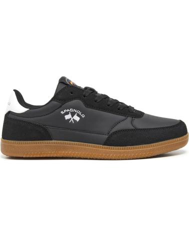 SPAGNOLO ZAPATILLAS CASUAL DE TIEMPO LIBRE NEGRO