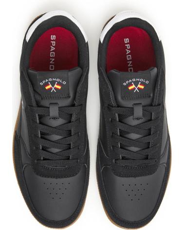 SPAGNOLO ZAPATILLAS CASUAL DE TIEMPO LIBRE NEGRO