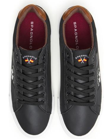 SPAGNOLO ZAPATILLAS CASUAL TENIS NEGRO