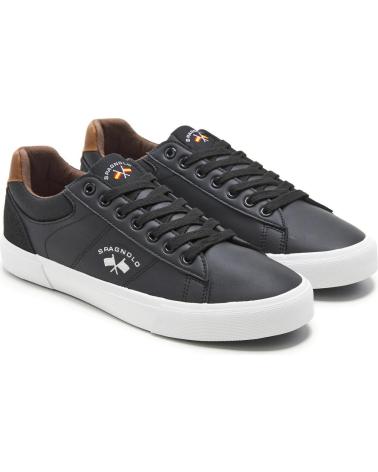 SPAGNOLO ZAPATILLAS CASUAL TENIS NEGRO