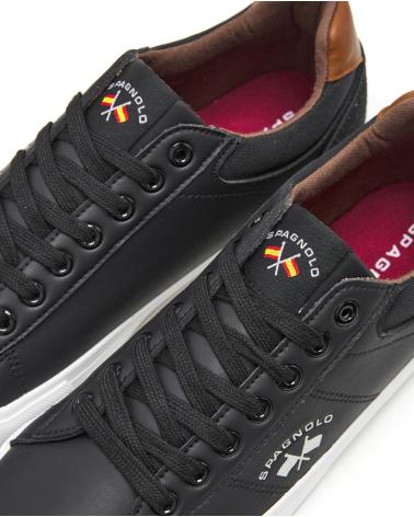 SPAGNOLO ZAPATILLAS CASUAL TENIS NEGRO