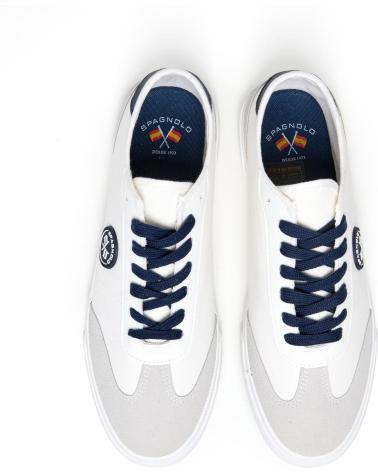 SPAGNOLO ZAPATILLA BAMBA TEXTIL CORDONES BLANCO