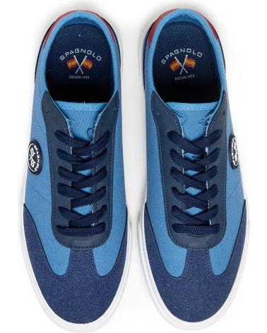 SPAGNOLO ZAPATILLA BAMBA TEXTIL CORDONES MARINO