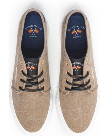 SPAGNOLO ZAPATILLAS CASUAL DE LONA CON CORDONES HOMBRE ARENA