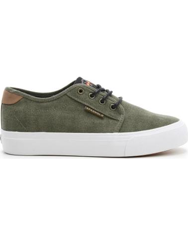 SPAGNOLO ZAPATILLAS CASUAL DE LONA CON CORDONES HOMBRE KAKI