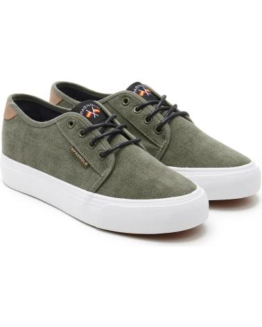 SPAGNOLO ZAPATILLAS CASUAL DE LONA CON CORDONES HOMBRE KAKI