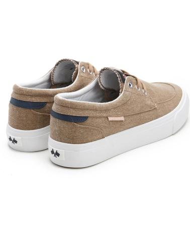 SPAGNOLO ZAPATILLAS NAUTICAS DE LONA CON CORDONES HOMBRE ARENA