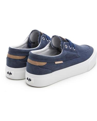 SPAGNOLO ZAPATILLAS NAUTICAS DE LONA CON CORDONES HOMBRE MARINO