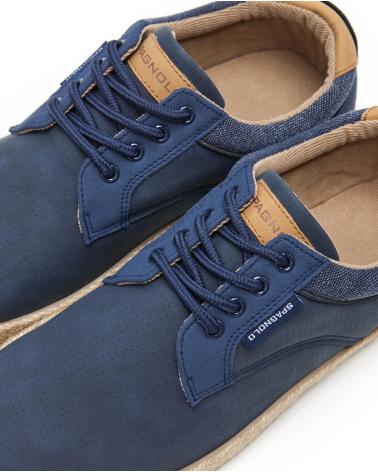 SPAGNOLO BAMBA YUTE SSINTETICO CORDONES MARINO