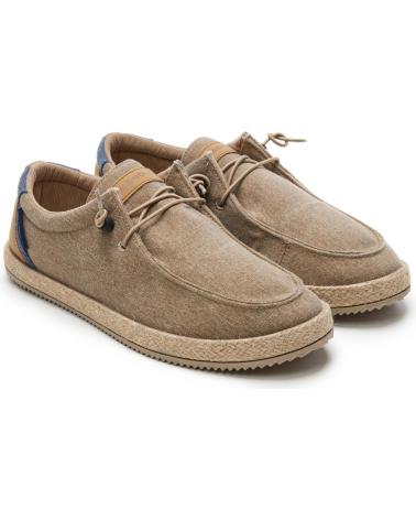 SPAGNOLO BAMBA WALLABI LONA CON CORDONES TAUPE