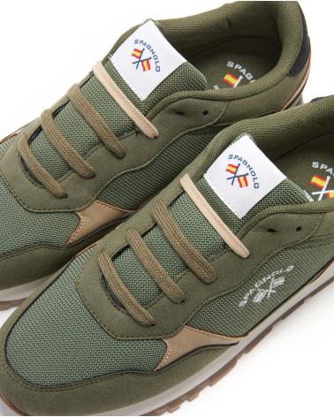 SPAGNOLO ZAPATILLAS DEPORTIVA RUNING VERDE Y BEIG