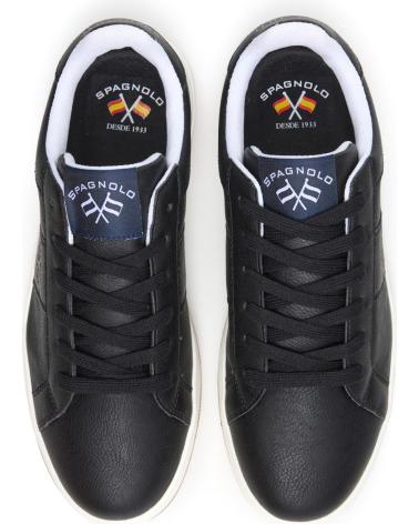 SPAGNOLO ZAPATILLAS CASUAL TENIS NEGRO