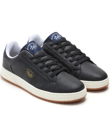 SPAGNOLO ZAPATILLAS CASUAL TENIS NEGRO