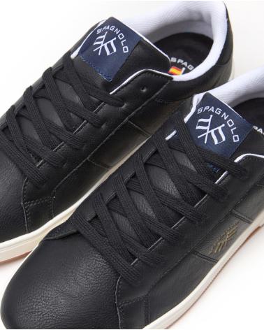 SPAGNOLO ZAPATILLAS CASUAL TENIS NEGRO