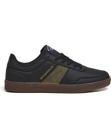 SPAGNOLO ZAPATILLAS CASUAL DE TIEMPO LIBRE NEGRO