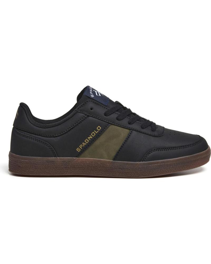 SPAGNOLO ZAPATILLAS CASUAL DE TIEMPO LIBRE NEGRO