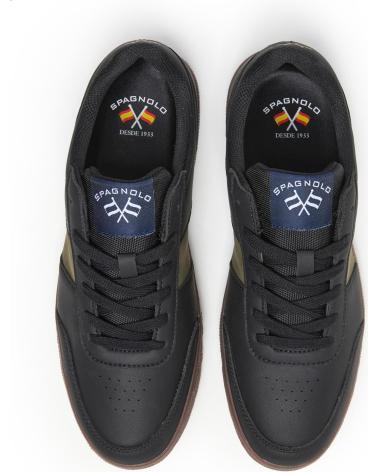 SPAGNOLO ZAPATILLAS CASUAL DE TIEMPO LIBRE NEGRO