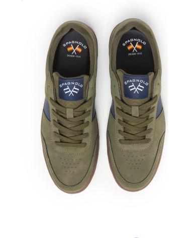 SPAGNOLO ZAPATILLAS CASUAL DE TIEMPO LIBRE CAQUI Y MARINO