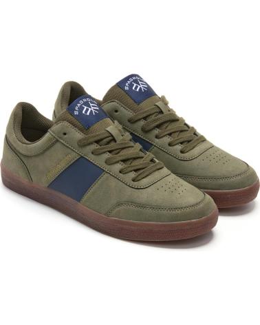 SPAGNOLO ZAPATILLAS CASUAL DE TIEMPO LIBRE CAQUI Y MARINO