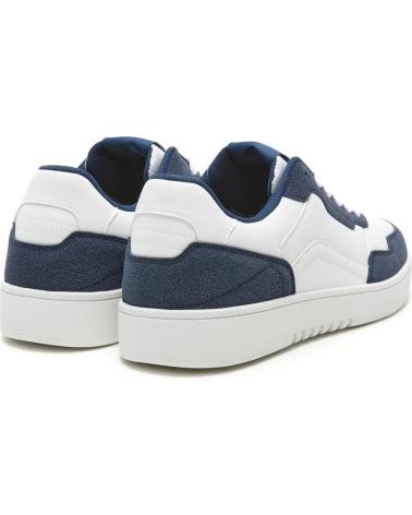 SPAGNOLO ZAPATILLAS CASUAL BASKET BLANCO Y MARINO