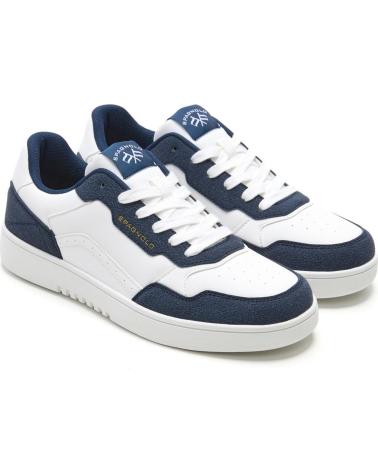 SPAGNOLO ZAPATILLAS CASUAL BASKET BLANCO Y MARINO
