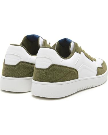 SPAGNOLO ZAPATILLAS CASUAL BASKET BLANCO Y KAKI