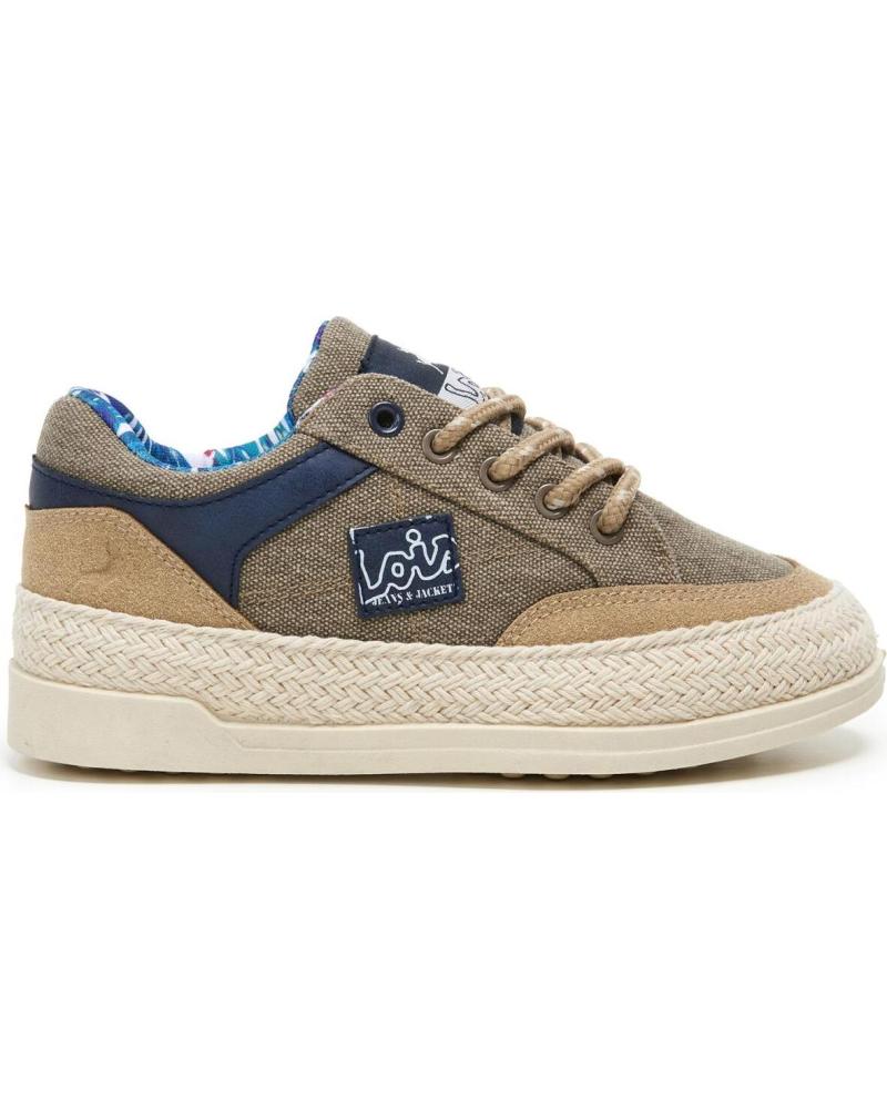 LOIS JEANS BAMBA YUTE TEXTIL CON CORDONES LOIS BEIGE