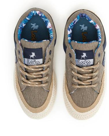 LOIS JEANS BAMBA YUTE TEXTIL CON CORDONES LOIS BEIGE