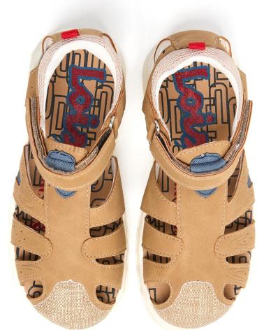 LOIS JEANS SANDALIA URBANA CERRADA PUNTERA LOIS NINO LOIS CAMEL