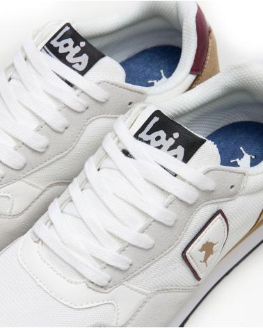 LOIS JEANS URBANER SPORTSCHUH FÜR HERREN - MODELL WEISS BEIGE BLANCO BEIGE