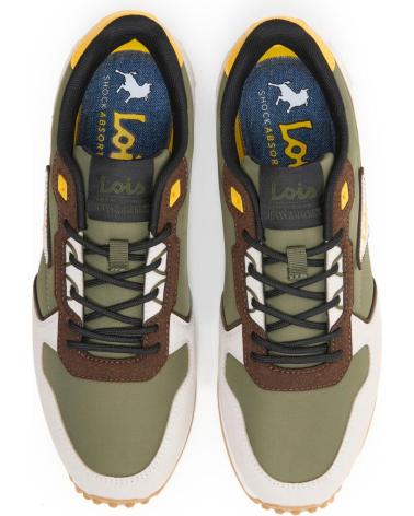 LOIS JEANS SPORTSCHUHE 64483 KHAKI UND BRAUN MIT SCHNÜRSENKELN MARRóN