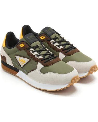 LOIS JEANS SPORTSCHUHE 64483 KHAKI UND BRAUN MIT SCHNÜRSENKELN MARRóN