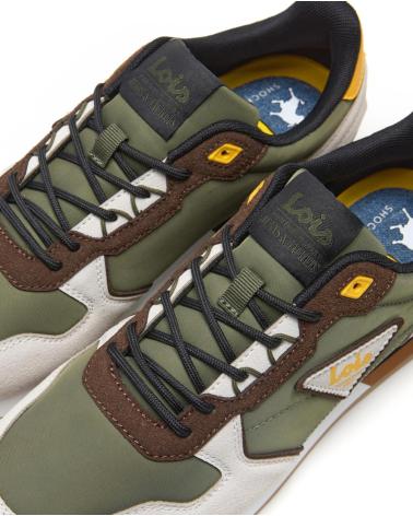 LOIS JEANS SPORTSCHUHE 64483 KHAKI UND BRAUN MIT SCHNÜRSENKELN MARRóN